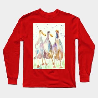 Three Funny Ducks Long Sleeve T-Shirt